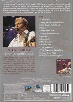 DVD Steve Earle Live at Montreux